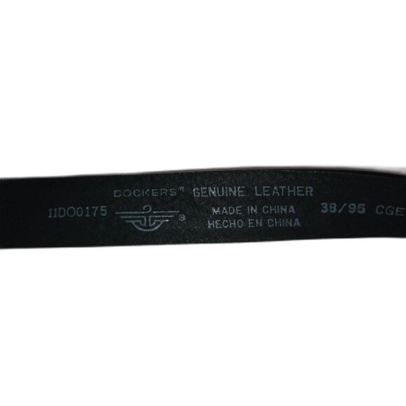 Dockers Belt Mens Size 38/95 Leather Black 11DO0175-Used - Picture 3 of 7